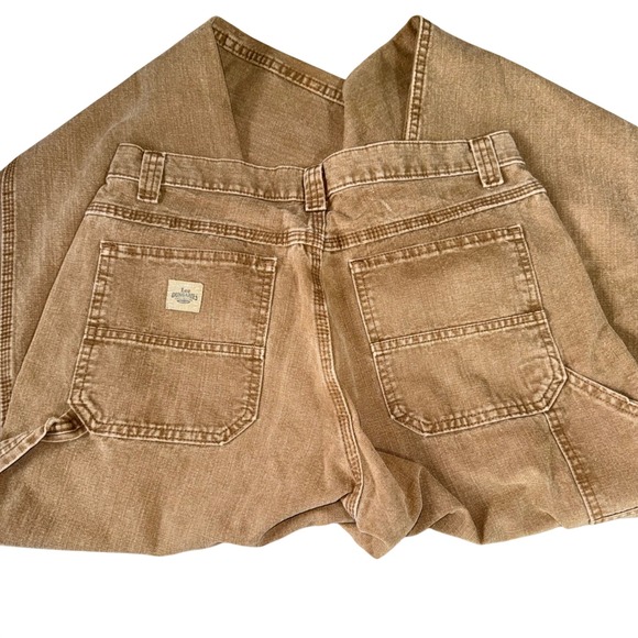 Lee Dungarees Mens Tan Carpenter Jeans 32x32 Relaxed Fit Workwear Utility Brown - Picture 2 of 8